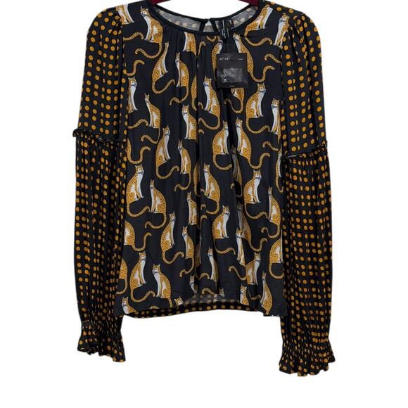 Anthropologie Bl-nk Brienz Leopard Blouse - Picture 2 of 9